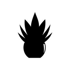 Black Cactus icon, Aloe icon