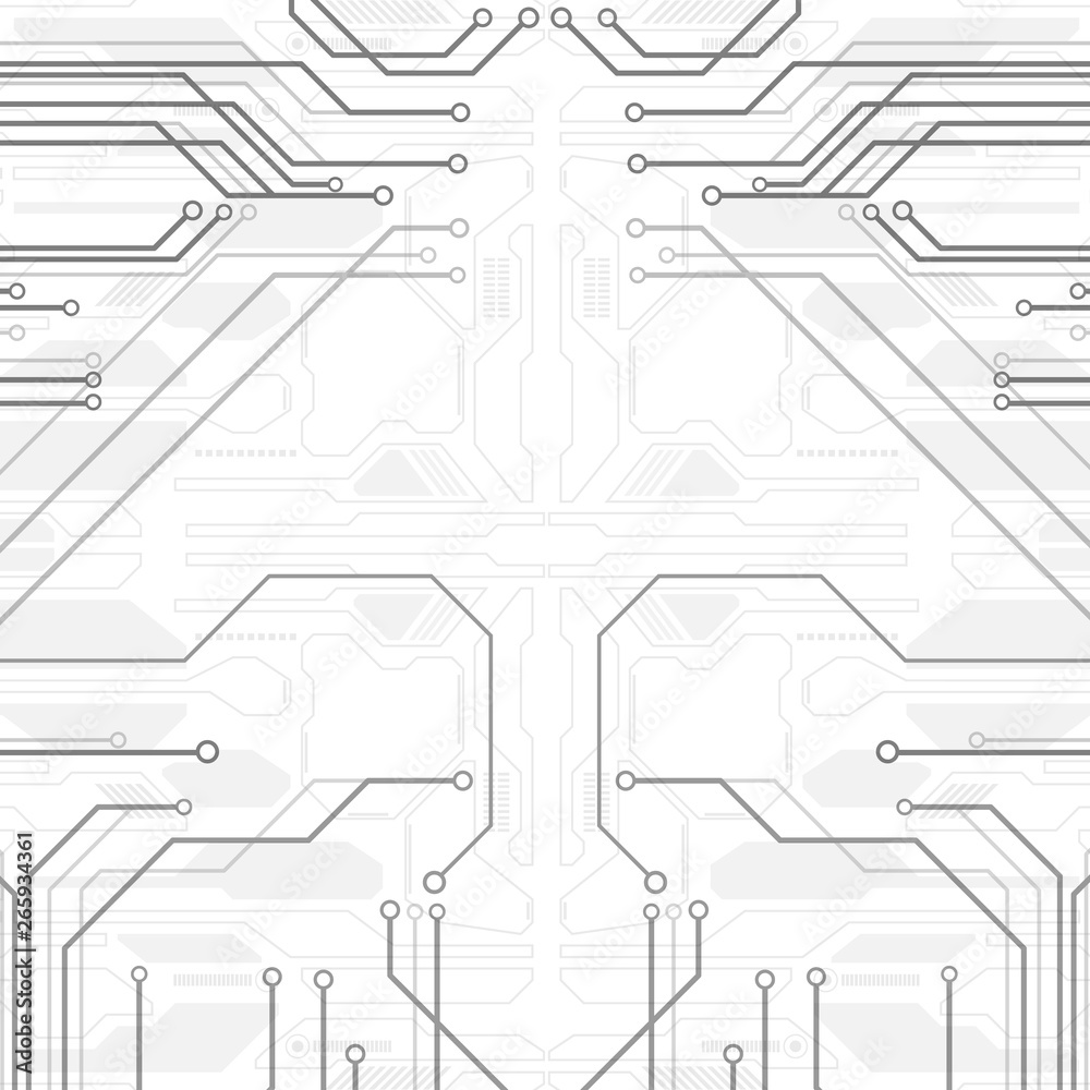 Aufkleber circuit board grayscale tone futuristic digital technology communication system background template 