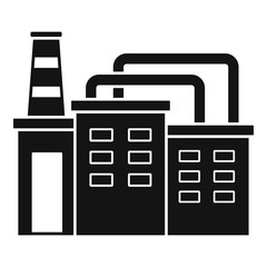 Refinery factory icon. Simple illustration of refinery factory vector icon for web design isolated on white background