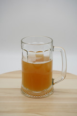 beer glass on the table