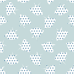 Vector Vintage Polka Dot Roses on pastel green seamless pattern background.