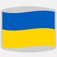 flag of Ukraine,  vector illustration, flat