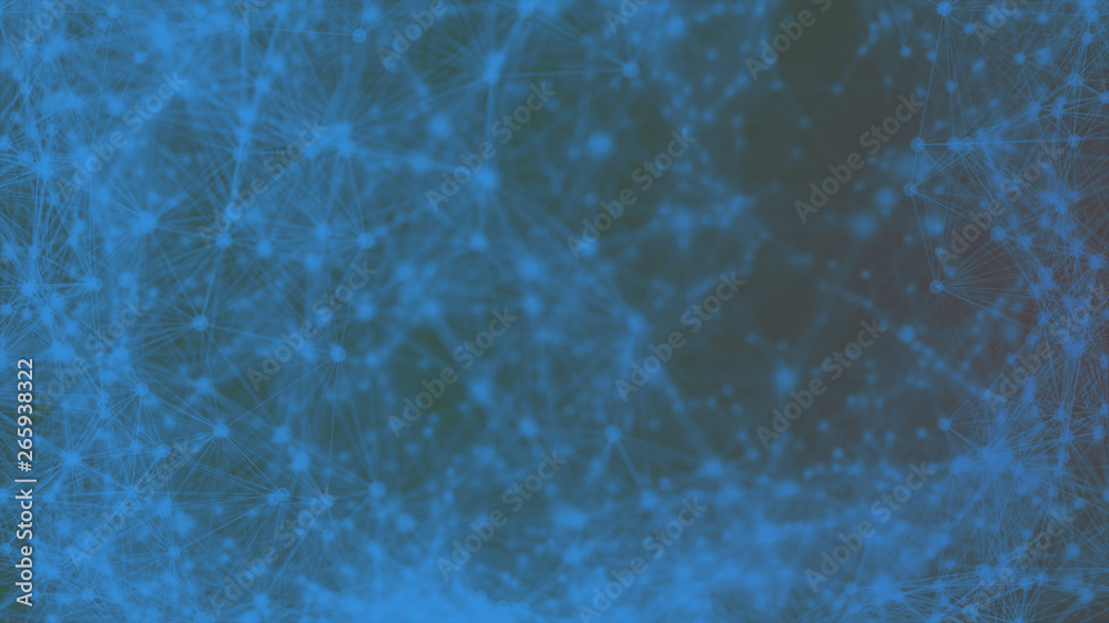 Wall mural abstract digital technology system platform dot line light connecting cyber space flow background, f