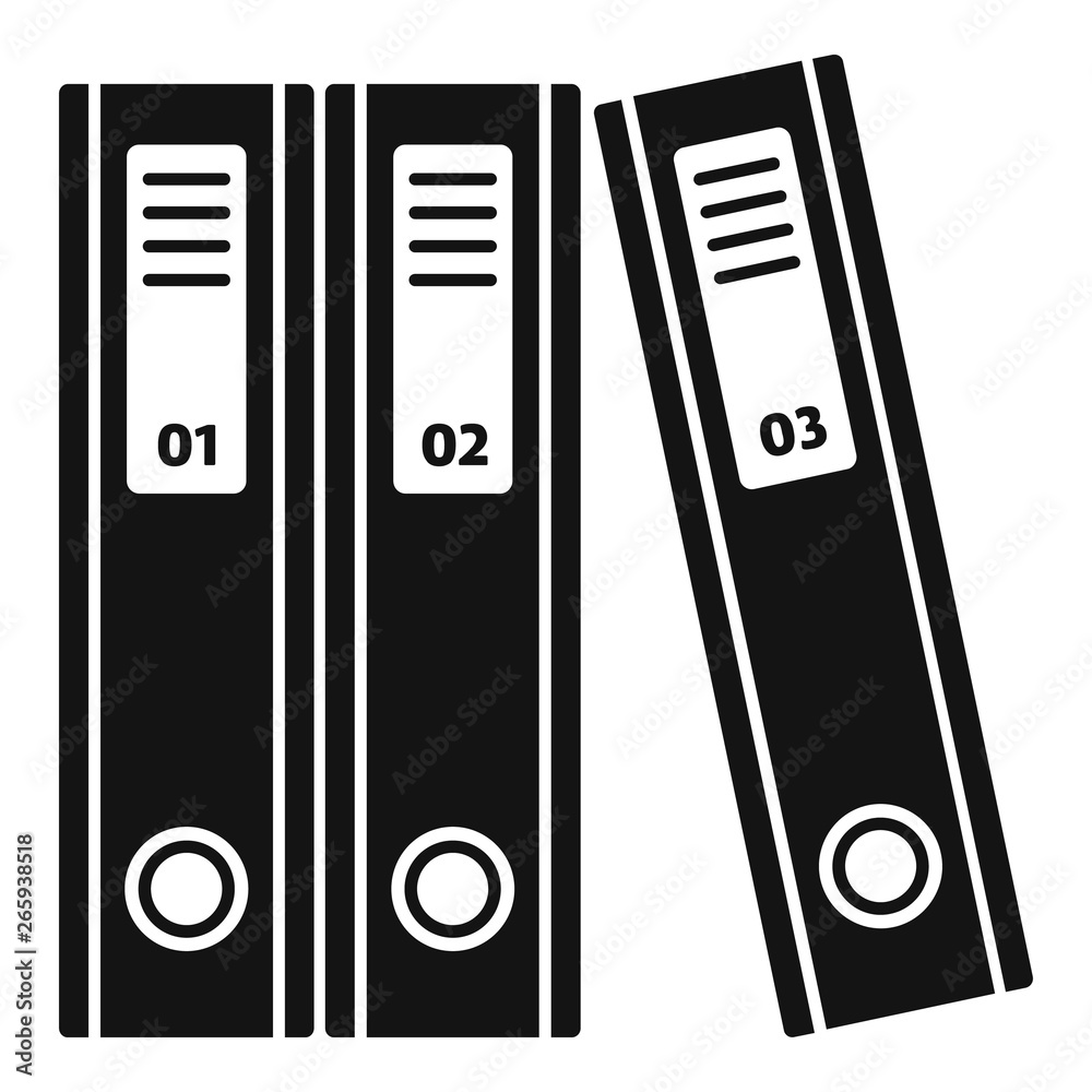 Poster file folder icon. simple illustration of file folder vector icon for web design isolated on white ba