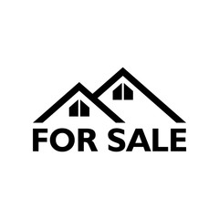 House for sale icon or sign