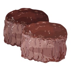 Steak parts icon. Cartoon of steak parts vector icon for web design isolated on white background