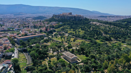 Aerial photo of iconic Ancient Forum a true masterpiece in the heart of ancient Athens featuring...