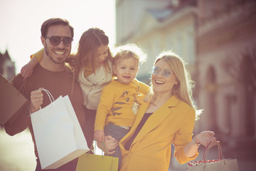 Shopping time for the whole family.