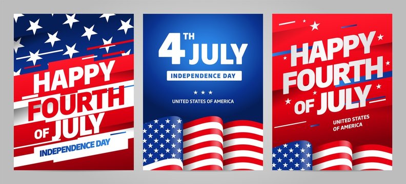 Happy independence day 4 th july, United states of america day. Layout design template for independence day.