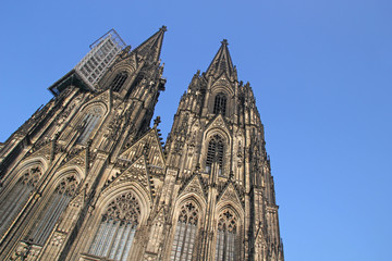 Fototapeta na wymiar Cologne Cathedral facade, Germany.