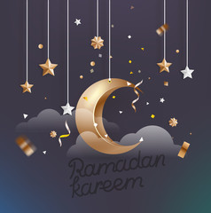 Ramadan Kareem islamic holiday. Vector illustration