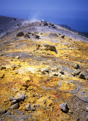Fototapeta na wymiar Italy; the volcanic landscape of Stromboli