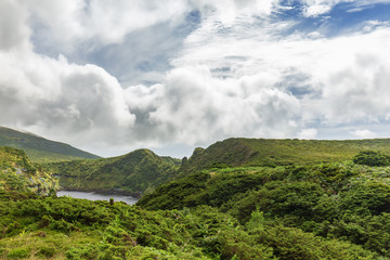 Fototapeta premium Beautiful Clouds over Lagoa Comprida