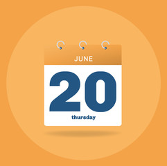 Day calendar with date June 20.