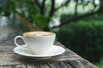 Cup of latte coffee