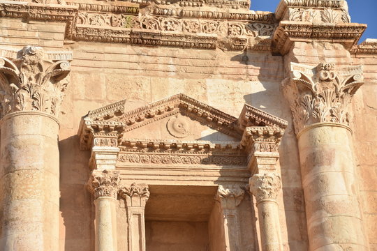 Hadrian's Arch Detail 3, Jerash Archaeological Park, Jordan