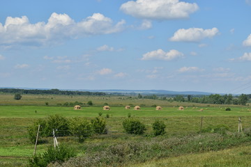 Fototapeta na wymiar Landscapes Blagoveshchensky district of the Republic of Bashkortostan. s.Udelno-Duvani