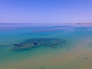 Fototapeta na wymiar Vista aerea sul mare della Sicilia