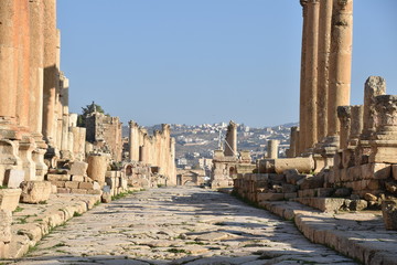 Fototapeta premium Cardo Maximus 1, Jerash Archaeological Park, Jordan