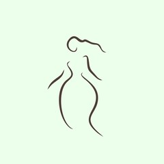 woman silhouette icon vector lines