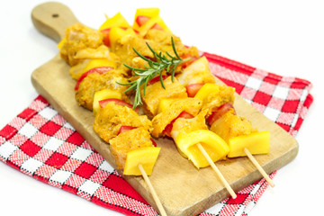 brochette de volaille marinée 