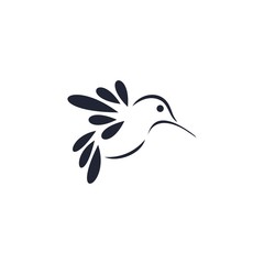 Colibri corporate logo. Bird icon design