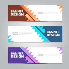 Vector abstract geometric design banner web template.