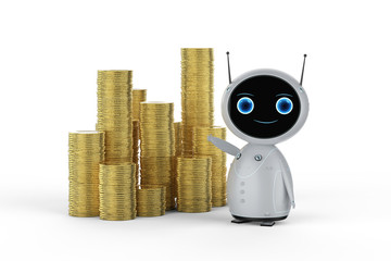 Robot with gold coins
