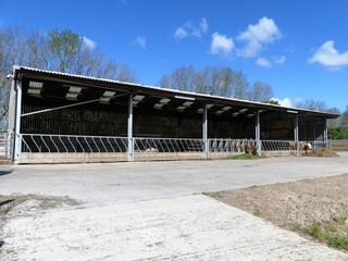 Beef cattle farm shed opened in 2017, Chiltern Hills Farm, Chorleywood, Hertfordshire