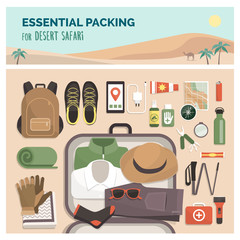 Essential packing for desert safari tour © elenabsl