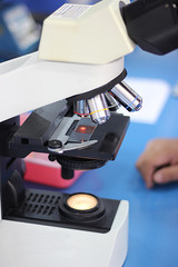 microscope in laboratory