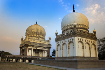 Fototapeta premium Hyderabad, Telangana, India- Friday, 30 April 2019- The Qutb Shahi Tombs are located in Hyderabad - India. They contain the tombs and mosques built by the various kings of the Qutb Shahi dynasty.