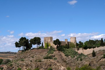 Fototapeta na wymiar Château de San Servando à Tolède en Espagne 