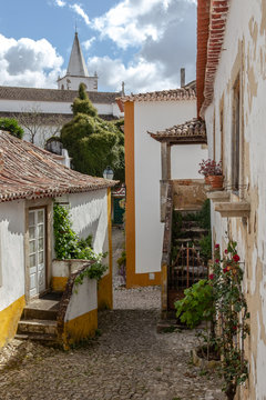 beco e viela antiga em vila medieval