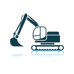 Icon Of Construction Bulldozer