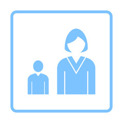 Lady Boss With Subordinate Icon