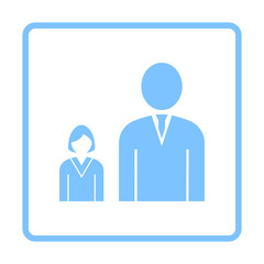 Man Boss With Subordinate Lady Icon