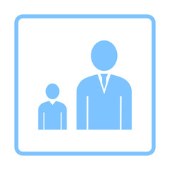 Man Boss With Subordinate Icon