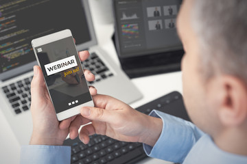 Webinar online, internet education, e-learning