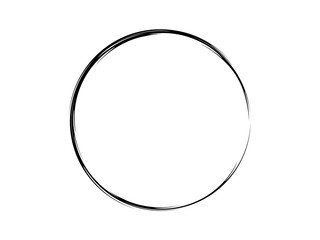 Grunge circle.Grunge thin circle.Grunge black ink circle.Grunge frame.