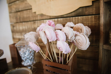 decoration of the banquet hall on the wedding day