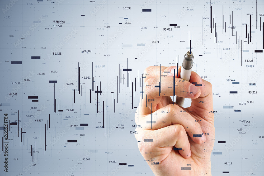 Poster Trader and finance concept