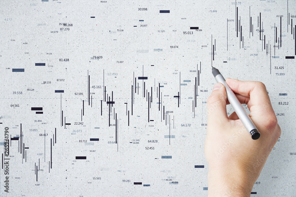 Poster Trader and analytics concept