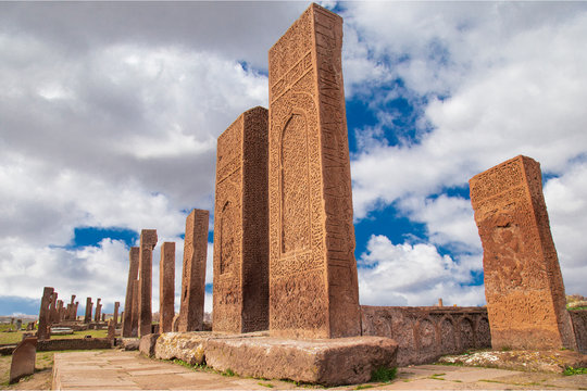 Ancient Turkish Cemetery and Gravestones