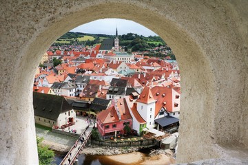 the Town of Cesky Krumlov, Czech