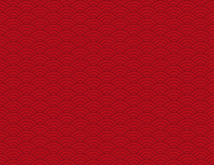 Chinese vector background with waves