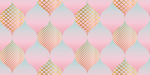 Elegant geometric pastel color seamless pattern