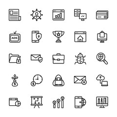 Seo and Web Line Vectors Set