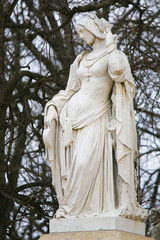 Statue of Clemence Isaure in the Jardin du Luxembourg, Paris, France
