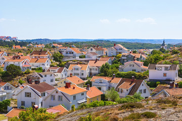 Fototapeta na wymiar View of Grundsund, a coastal village on the Swedish west coast